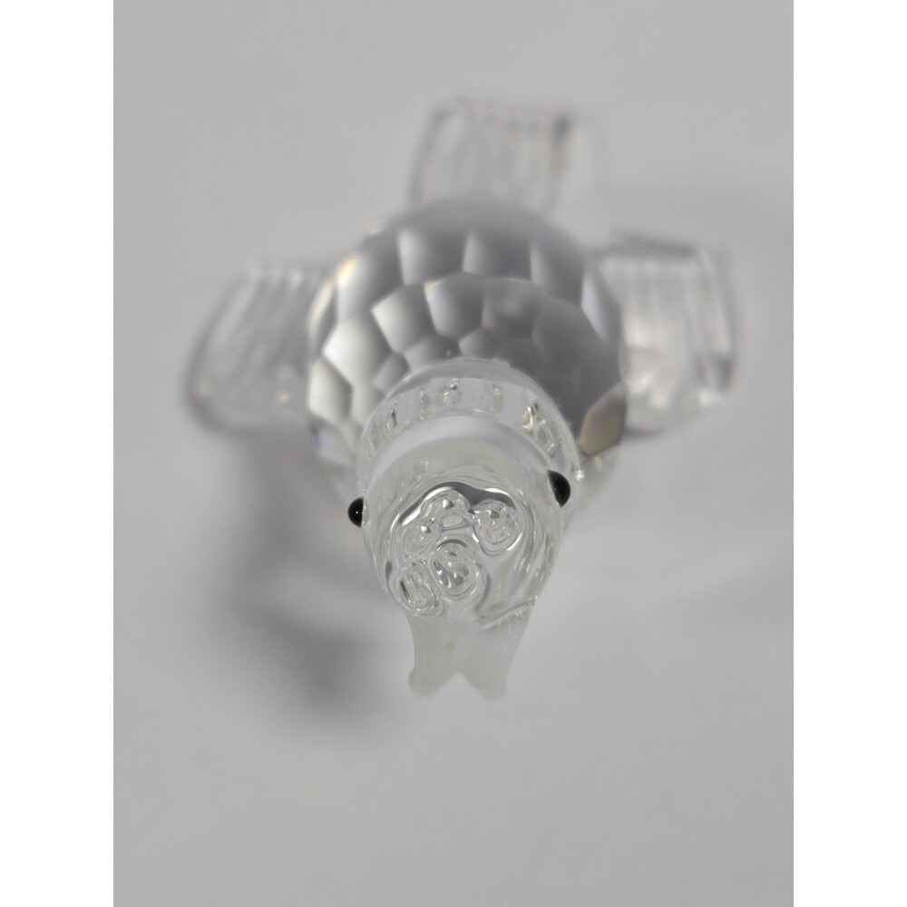 Vintage Avon Crystal Mini Walrus Figurine Clear Faceted Glass 2in Unmarked Decor